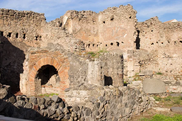 Pompeia Uma Cidade Antiga Enterrada Erupção Vesúvio — Fotografia de Stock