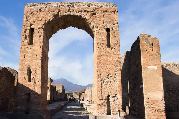 Pompeia Uma Cidade Antiga Enterrada Erupção Vesúvio — Fotografia de Stock