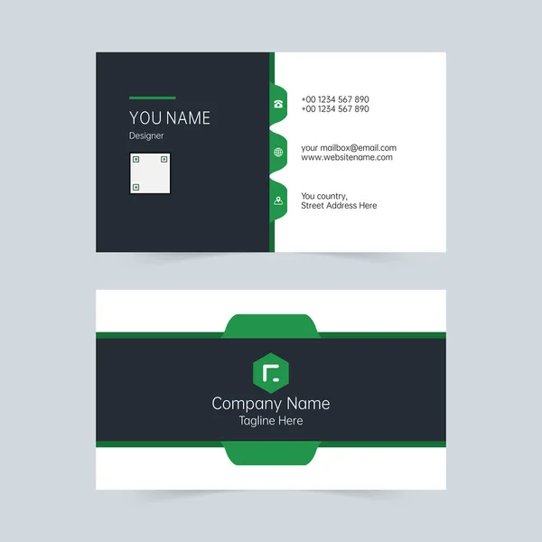 Minimal Company Vector Business Card — Stock Vector