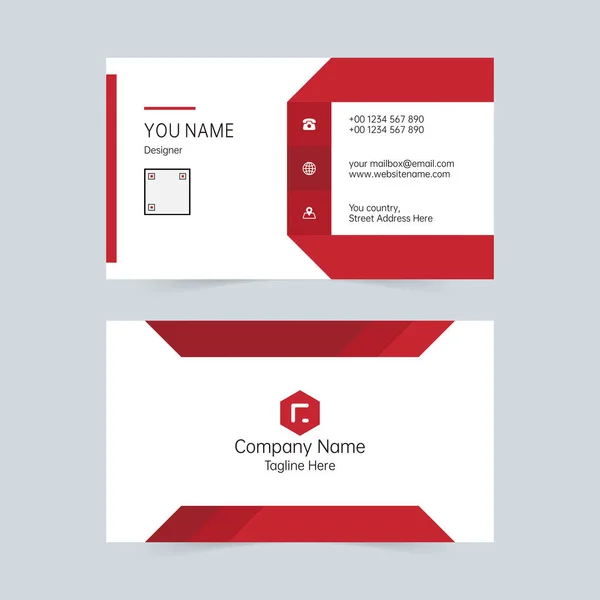 Minimal Company Vector Business Card — Stock Vector