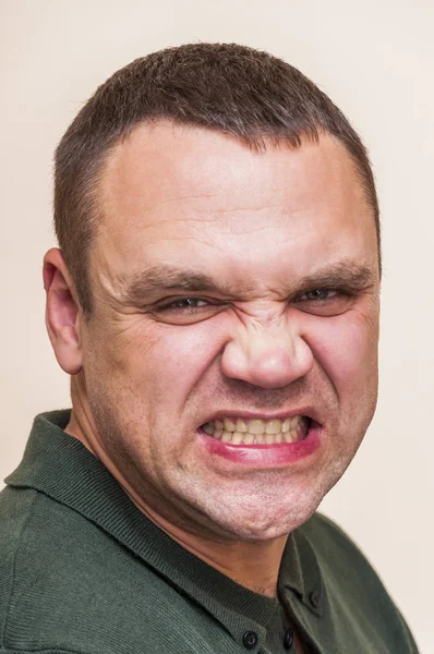 Rostro Humano Puede Ser Diferente Con Fuertes Expresiones Emociones Mímica —  Fotos de Stock