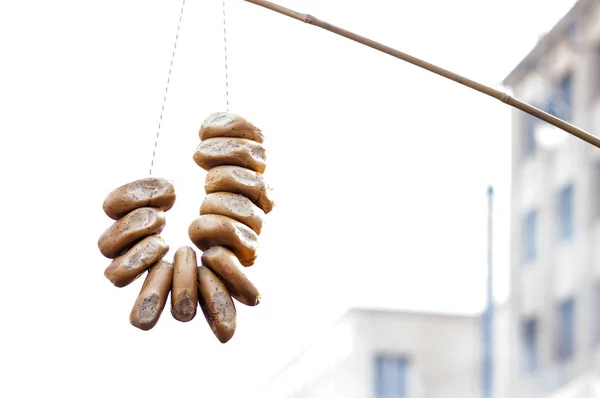 Ένα Κουλούρι Είναι Ένα Προϊόν Ψωμί Που Παραδοσιακά Διαμορφωμένο Χέρι — Φωτογραφία Αρχείου
