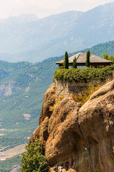 Meteora Řecko Června 2013 Otevřený Zahradní Pavilon Saint Stephen Klášter — Stock fotografie