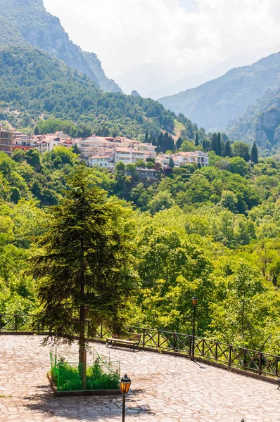 Meteora Řecko Června 2013 Populární Turistické Panoramatický Pohled Horu Olymp — Stock fotografie