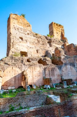 Roma, İtalya - 17 Kasım 2018: Santa Maria Antiqua bir Roma Katolik Marian Forum Romanum civarındaki kilise ve anıtsal erişim Palatine İmparatorluk sarayları için uzun bir süre