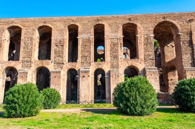 Roma, İtalya - 17 Kasım 2018: Domus Severiana Roma'daki Palatine Tepesi'nde İmparatorluk sarayları için son uzantısı için verilen modern addır