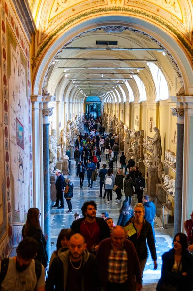 Vatican Rome Italie Novembre 2018 Couloir Musée Chiaramonti Avec Bustes — Photo