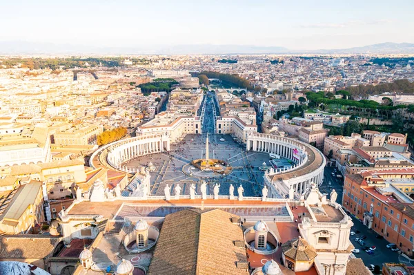 Vaticaan Rome Italië November 2018 Weergave Van Bovenaf Beroemde Peter — Stockfoto