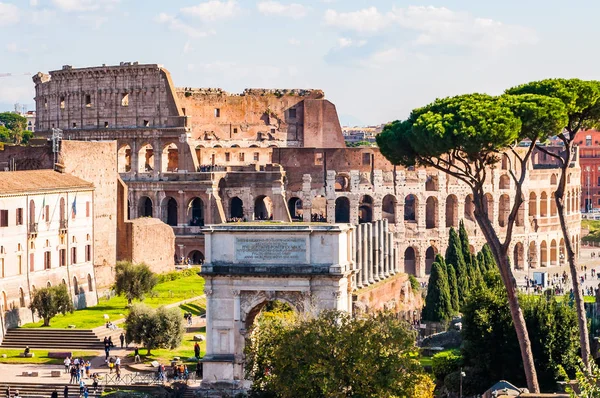 Roma Italia Novembre 2018 Foro Romano Foro Romano Circondato Dalle — Foto Stock