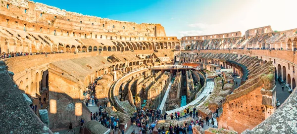 Rome Italië November 2018 Breed Panorama Van Colosseum Colosseum Ook — Stockfoto