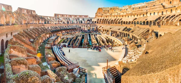 Rome Italië November 2018 Breed Panorama Van Colosseum Colosseum Ook — Stockfoto