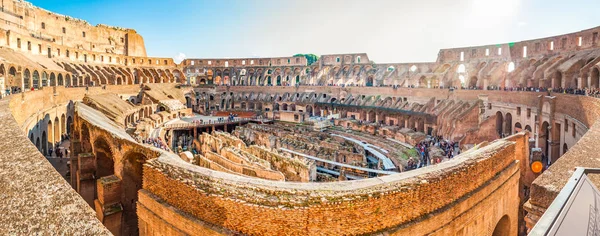Rome Italië November 2018 Breed Panorama Van Colosseum Colosseum Ook — Stockfoto