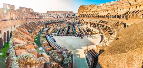 Rome Italië November 2018 Breed Panorama Van Colosseum Colosseum Ook — Stockfoto