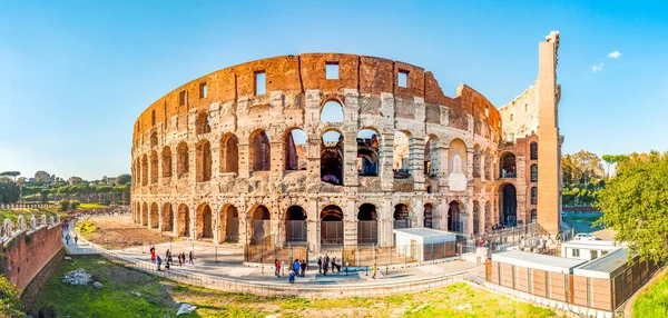 Roma Itália Novembro 2018 Amplo Panorama Exterior Coliseu Coliseu Conhecido — Fotografia de Stock