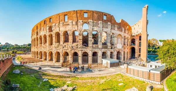 Roma Italia Novembre 2018 Ampio Panorama Esterno Del Colosseo Colosseo — Foto Stock