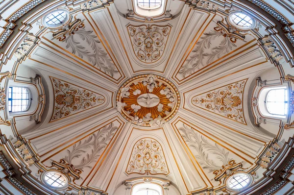 Rome Italie Novembre 2018 Décoration Intérieure Plafond Dôme Église Santi — Photo