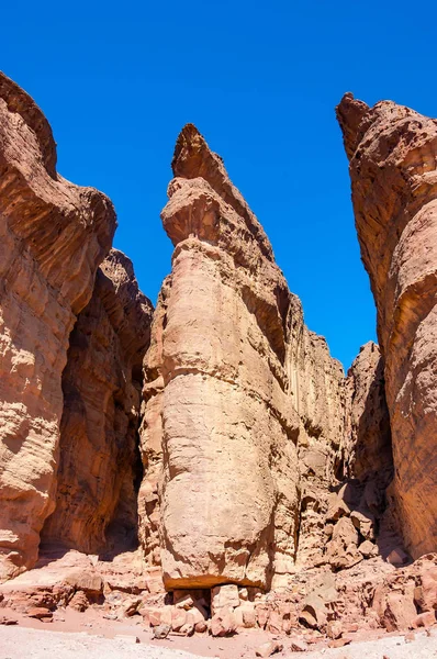 Increíbles Famosos Pilares Salomón Antiguos Acantilados Rocas Altas Con Estrechos — Foto de Stock