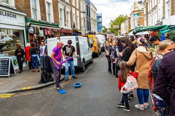 Londres Reino Unido Septiembre 2017 Artistas Actuando Aire Libre Calle — Foto de Stock