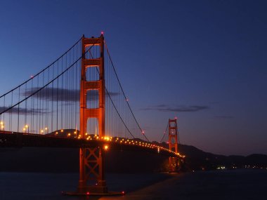 gece ışık köprüsü san francisco