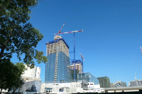 Paris Frankreich Juli 2020 Baustelle Eines Wolkenkratzers Stadtteil Bercy Modernes — Stockfoto