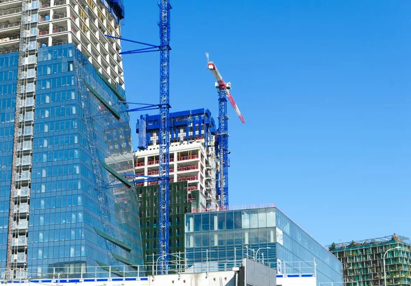 Parijs Frankrijk Juli 2020 Bouwplaats Van Een Wolkenkrabber Bercy Wijk — Stockfoto