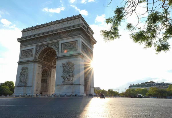 Paris Fransa Ağustos 2020 Yılı Tarihi Anıt Zafer Kemerinin Görüntüsü — Stok fotoğraf