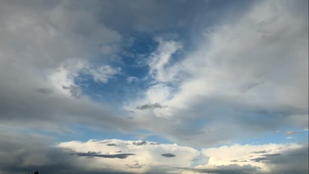 Lapso Tiempo Cielo Dramático Increíble Clima Nublado Vuelve Lluvioso Cumulonimbus — Vídeo de stock