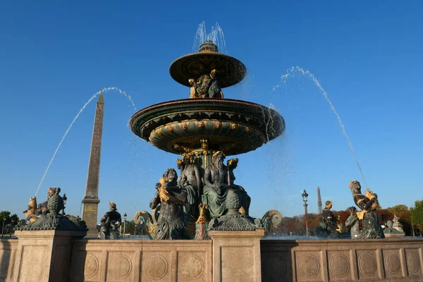 Paris France September 2020 Historic Monument Famous Place Concorde Center — Stock Photo, Image