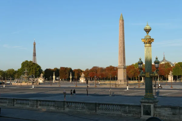 París Francia Septiembre 2020 Monumento Histórico Famoso Lugar Concorde Centro — Foto de Stock