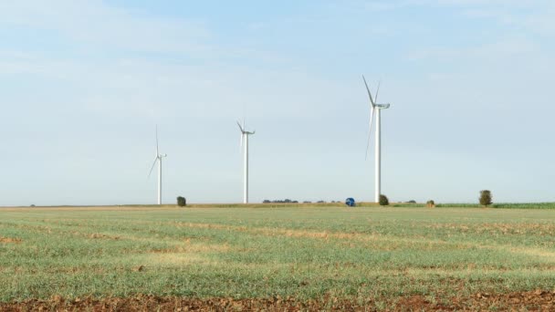 Saclas Frankreich September 2020 Struktur Die Mit Dem Wind Strom — Stockvideo