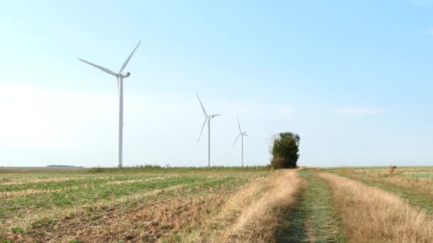 Saclas Francia Septiembre 2020 Estructura Que Trabaja Con Viento Para — Vídeo de stock