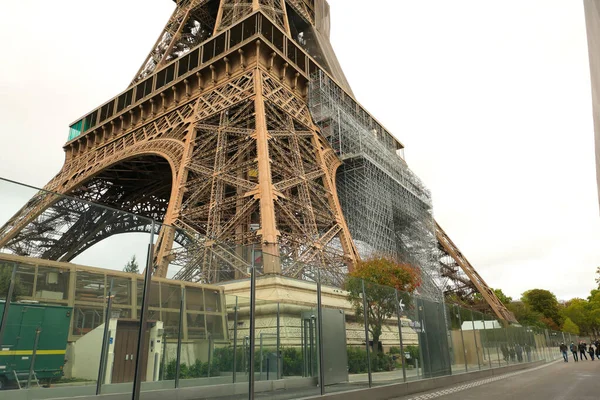 Paris França Outubro 2020 Torre Eiffel Lugar Popular Entre Turistas — Fotografia de Stock