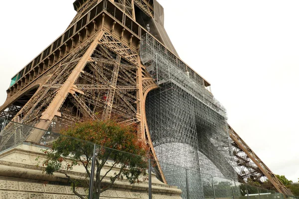 Parijs Frankrijk Oktober 2020 Eiffeltoren Een Plek Populair Bij Toeristen — Stockfoto