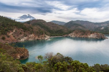 deniz manzaralı dağ manzarası güzel koy, Türkiye