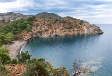 deniz manzaralı dağ manzarası güzel koy, Türkiye