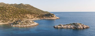 deniz manzaralı dağ manzarası güzel koy, Türkiye