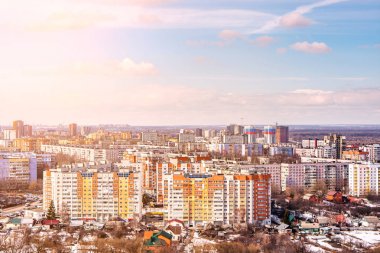 İş skyscr ile modern mimarinin manzara hich görünümü