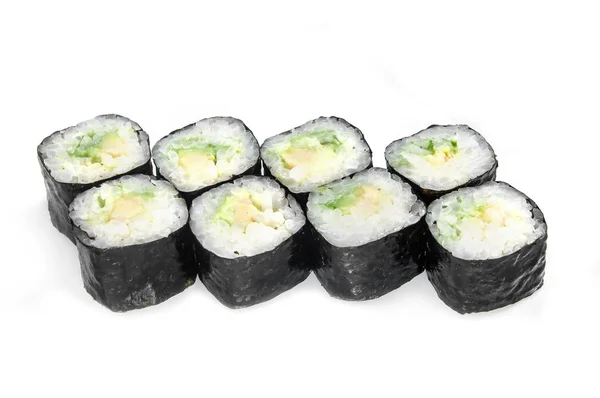 Primo piano del set di sushi sashimi, rotolare su piastra bianca — Foto Stock