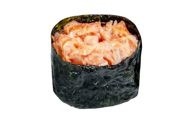 白い背景に隔離された刺身寿司ロールのクローズアップ — ストック写真