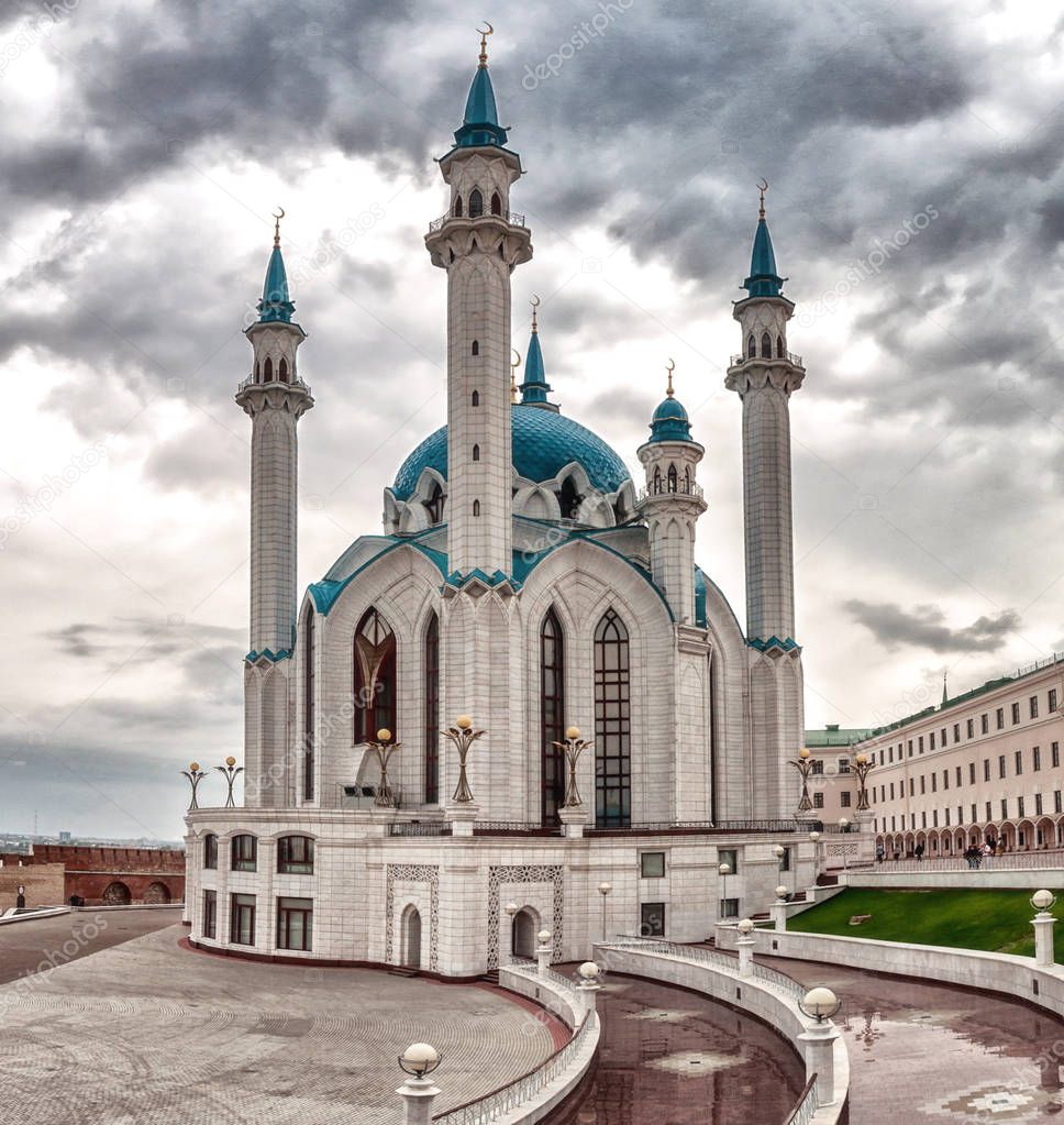 The Kol Sharif Mosque in Kazan Kremlin, Tatarstan in Russia.