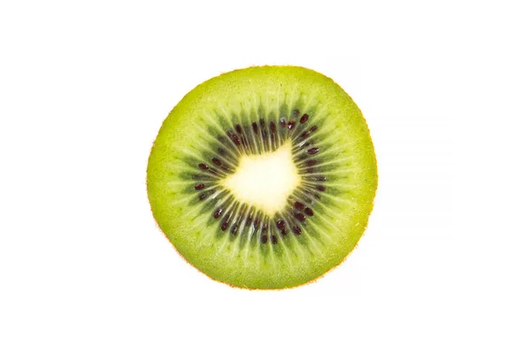 Ківі фрукти, шматочок зеленого соковитого ківі. ізольовані на білому — стокове фото