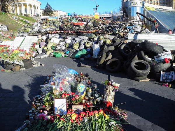 После Противостояния Майдане Киева Украине 2014 Году — стоковое фото