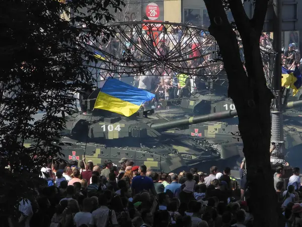Parad Militär Hårdvara Kiev — Stockfoto
