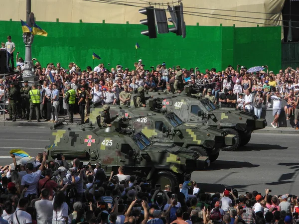 Parada Sprzętu Wojskowego Kijowie — Zdjęcie stockowe