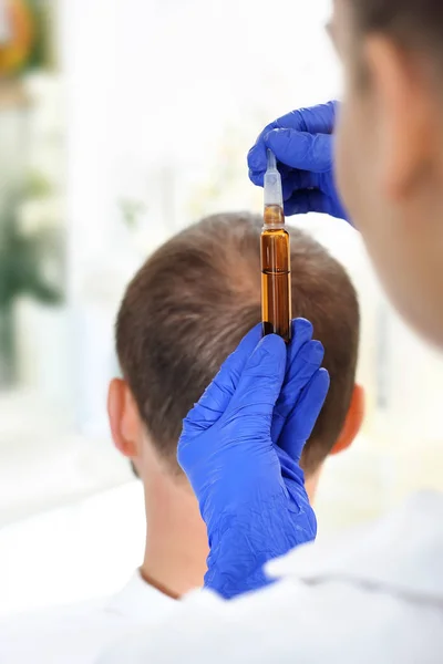 Hair Ampoule Nutrition Scalp Applying Cosmetic Preperates — Stock Photo, Image