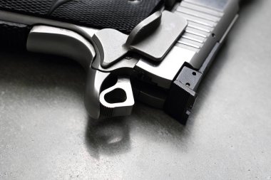 Glock. Silahı inşaat detay.