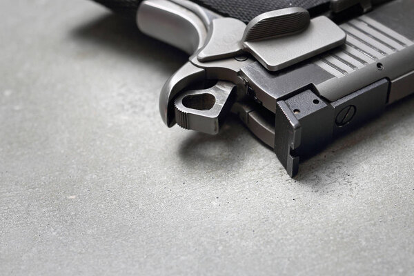 Gun. Detail of the construction of the gun.