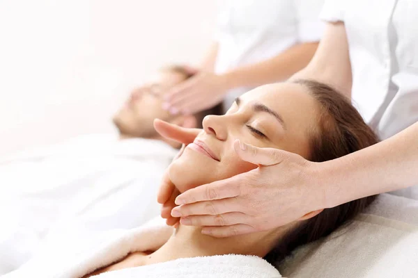 Wellness Lovers Woman Man Together Care Treatment Spa Salon — Stock Photo, Image