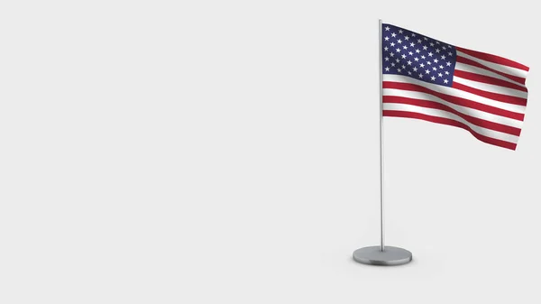 Spojené státy 3d mávání vlajky ilustrace. — Stock fotografie