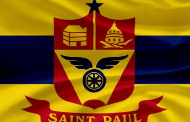 St Paul Minnesota bayrak illüstrasyon sallayarak.